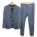  Zara ZARA костюм проверка tailored jacket одиночный брюки слаксы двойной отделка Япония размер M соответствует темно-синий темно-синий /X мужской 