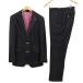 azabu tailor лен ткань Tailor 150's Loro Piana ткань полоса одиночный 2B костюм выставить 44 / 76 черный мужской 