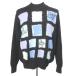  Lanvin Golf кашемир вязаный свитер Golf одежда тянуть over длинный рукав с высоким воротником цветок .? Logo .? M чёрный черный /X