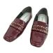 lauf oletta черновой oreta заклепки Bab -shu Loafer туфли без застежки прекрасный товар 24cm бордо серия женский 