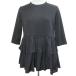 Jil Purple Jill * лиловый тянуть over tops блуза cut and sewn tia-do7 минут рукав необычность материалы переключатель черный /X женский 