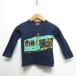 ojikoOJICO long sleeve T shirt 4A navy child clothes baby clothes train animal print Kids 