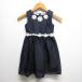  Chesty Chesty petite child clothes no sleeve One-piece dress 3T/100 navy lining attaching made in Japan Kids 