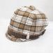  Miki House mikihouse в клетку Casquette шляпа колпак 52 чай Brown подкладка имеется Kids 