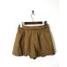  Untitled UNTITLED юбка-брюки шорты шерсть кожа трубчатая обводка tuck S Camel женский 