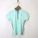 HEAD head рубашка-поло dry сетка спорт одежда стрейч половина Zip Logo вышивка боковой линия короткий рукав L mint blue женский 