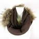 Bou Feloud шарф снуд muffler защита горла "neck warmer" вязаный мех темно-коричневый подпалина чай цвет женский 