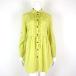re Spee giRESPIGHI туника рубашка блуза булавка tuck оборка переключатель лента хлопок стрейч roll выше рукав длинный рукав M желтый 