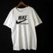  Nike NIKE футболка Logo принт вырез лодочкой короткий рукав M белый белый чёрный черный мужской 