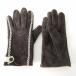  перчатки перчатка натуральная кожа замша кожа обратная сторона ткань стежок оборудование орнамент темно-коричневый подпалина чай цвет белый женский 