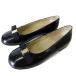  Salvatore Ferragamo редкий vala балетки туфли без застежки туфли-лодочки натуральная кожа эмаль кожа 32 чёрный черный 20.0cm обувь обувь 