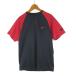  Nike NIKE DRI-FIT футболка dry сетка . вода скорость . Logo вырез лодочкой la gran рукав короткий рукав L чёрный черный красный красный внутренний стандартный товар 