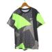  Nike NIKE футболка DRI-FIT dry Fit общий рисунок вырез лодочкой скорость . всасывание короткий рукав M чёрный черный серый lime внутренний стандартный товар мужской 