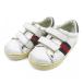  Gucci GUCCI спортивные туфли Sherry линия липучка 23 белый кожа Италия производства ребенок обувь Kids 