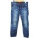  красный карта RED CARD укороченные брюки Denim брюки джинсы 22 синий серия голубой Zip fly авария ремонт обработка сделано в Японии женский 