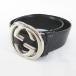  Gucci GUCCI Inter locking G futoshi ремень GG 65*26 036 194 0979 Италия производства кожа чёрный серия черный верх тип пряжка мелкие вещи женский 
