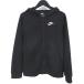  Nike NIKE спорт одежда тренировочный Parker жакет M чёрный серия черный Zip выше Logo вышивка ребра обратная сторона ворсистый женский 