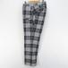  Munsingwear одежда MUNSINGWEAR Golf одежда в клетку длинный длина брюки слаксы 82 пепел серия серый Zip fly вышивка стрейч мужской 