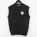 la вентилятор dos well rough &amp; swell Golf одежда MOON VEST хлопок вязаный лучший M чёрный серия черный Logo вышивка ребра мужской 