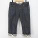  Burberry Blue Label BURBERRY BLUE LABEL FQ503-262-30 Denim укороченные брюки 25 голубой Zip fly проверка roll выше pa