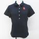  Munsingwear одежда MUNSINGWEAR Golf одежда рубашка-поло с коротким рукавом L темно-синий серия темно-синий половина кнопка Logo вышивка боковой вырез женский 