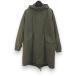  United Arrows A DAY IN THE LIFE UNITED ARROWS Mod's Coat длинный длина M хаки одноцветный Zip выше с хлопком подкладка капот sna