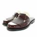  Burberry London fringe quilt tassel bai color mules sandals enamel leather 37 24.0cm bordeaux white white lady's 