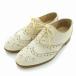  Himiko Himiko dress shoes race up Wing chip punching leather shoes shoes 23cm ivory /DK lady's 