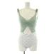  unused goods have sia Stan ALEXIA STAM swimsuit frill green green white white /AN34 lady's 