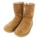  UGG Австралия roz Lynn ROSLYNN мутон ботинки короткие сапоги замша боковой застежка-молния US8 25cm бежевый S/N1889 женский 