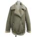  Zara ZARA boa Rider's double jacket fake suede belt 3way outer S beige RCU80089348-4 /KL lady's 