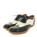  Church church's bar wood BURWOOD oxford shoe Wing chip leather race up 37.5 24.5cm black white lady's 