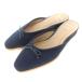  Ships four wi men SHIPS for women ballet mules sandals low heel 37 23.5~24cm navy blue navy 315-01-0512 lady's 