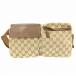  Gucci GUCCI 28566 GG парусина кожа сумка "body" сумка-пояс бежевый чай Brown /KU *D #OH мужской женский 
