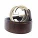  Gucci GUCCI Guccisima Inter n locking кожаный ремень 85/34 Brown 114984 /TK #OH мужской 