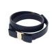  Salvatore Ferragamo Salvatore Ferragamovala лента 2 полосный браслет кожа темно-синий /KH #OH женский 