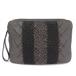  Bottega Veneta BOTTEGA VENETA сетка клатч ручная сумочка вышивка кожа переключатель серый чёрный черный 