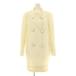  Pierre Cardin Pierre Cardin ligne стеганое пальто длинный двойной с хлопком переключатель шерсть 44 слоновая кость 858302-21