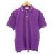  Yves Saint-Laurent YVES SAINT LAURENT рубашка-поло короткий рукав постоянный цвет половина кнопка олень. . Logo M фиолетовый лиловый /BB мужской 