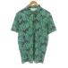  Admiral Admiral GOLF рубашка-поло cut and sewn короткий рукав полоса рисунок leaf рисунок LL зеленый зеленый темно-синий темно-синий ADMA246 /KU мужской 