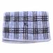  Burberry London BURBERRY LONDON полотенце для лица в клетку Logo вышивка чёрный черный бледно-голубой голубой /BB прочее 