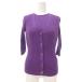  Ballsey BALLSEY Tomorrowland ансамбль хлопок ребра вязаный кардиган джемпер с коротким рукавом S фиолетовый лиловый /YJ женский 