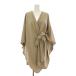  не использовался товар Nano Universe nano universe двойной Cross пончо пальто F бежевый /YM женский 