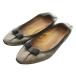  Salvatore Ferragamo Salvatore Ferragamo мой Joy балетки плоская обувь кожа лента 36 серый 