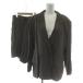  Lois Crayon Lois CRAYON выставить tailored jacket шорты M чёрный черный бежевый общий рисунок двойной breast длинный рукав /GGrete