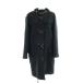  Burberry Blue Label BURBERRY BLUE LABEL полупальто "даффл коут" шерсть 40 чёрный черный с капюшоном . кривошип кнопка длинный рукав FNF13-710 /AP