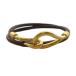  Hermes HERMES jumbo breath короткое колье браслет кожа чай Brown Gold цвет /YT #OH женский 