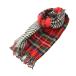  Glenn Prince Glen Prince muffler палантин tartan в клетку серебристый жевательная резинка в клетку бахрома шерсть красный красный чёрный ^H женский 