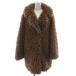 Zara ZARA меховое пальто искусственный мех EUR XS чай Brown длинный рукав /GG4 #MA женский 