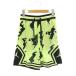  Jordan JOADANba Span бриллиант брюки Short половина сетка S neon желтый черный /CX #MA мужской 